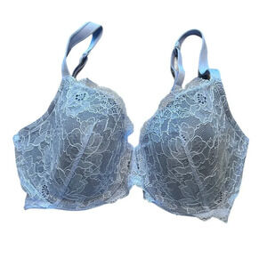 La Senza Mauve Bra Underwire Lightly Padded  Size‎ 32DD Lace Overlay